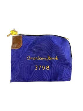 Vintage 1970's Rifkin American Bank & Trust Deposit Bag Arco Lock w/ Keys